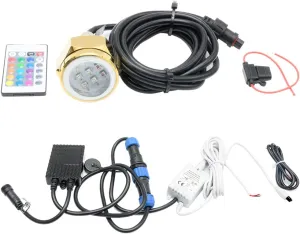 NJSBYL LED Boats Under Water Drain Plug Lights 27W Multi-Color Changing Navigation Light for Boating Underwater Trailer Spot Spotlights Flood Fishing Light Attractants Drain Plug Lamps