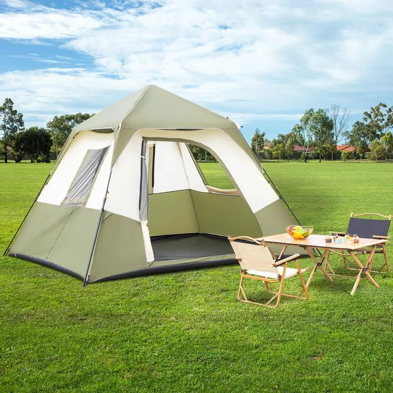 NOLLAM Lightweight Camping Tent 6 Person Camping Tent Hiking Tent with Rainfly & Carry Bag Portable Backpacking Tent Windproof Tent Setup in 60 Seconds for Outdoor Camping Hiking Family