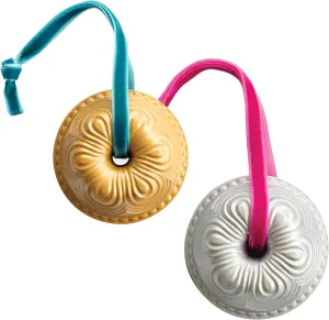 Nordic Ware Chiffon Bundt Ornament Set, Gold and Silver, 2-Pieces