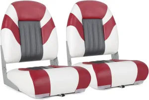 NORTHCAPTAIN Deluxe Marine High Back Folding Boat Seat,Stainless Steel Screws Included
