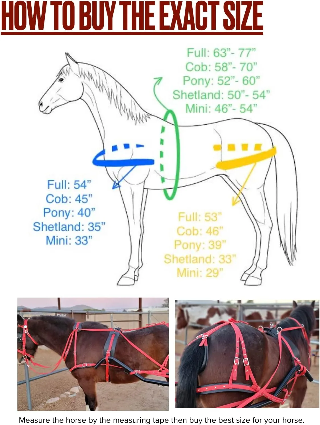 Nylon Driving Harness for Horse Cart, Heart Shaped Studd & Sparkling Stones on Browband (Full, Cob, Pony, Shetland & Mini) (Purple) (Mini)