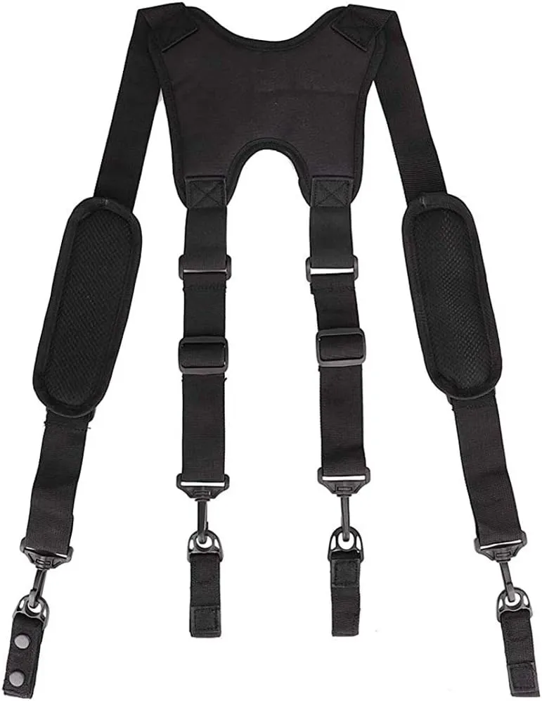 Nylon Police Duty Belt Suspenders - Duty Belt Harness Tool Belt Suspenders Padded