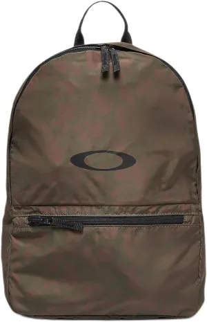 Oakley The Freshman Packable Recycled Backpack, Brown/Green Fragment Print, One Size