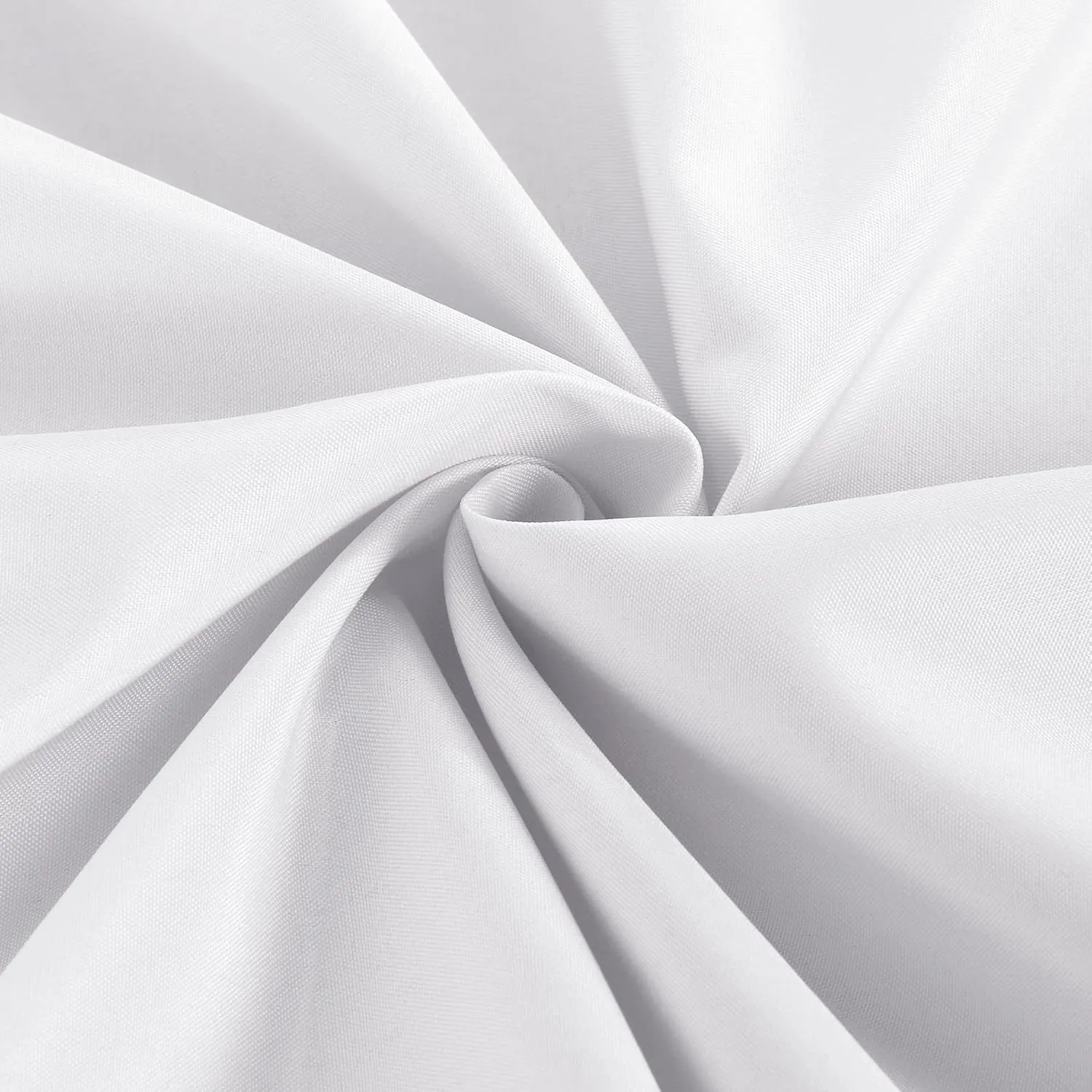 Obstal 4 Pack White Tablecloth Fitted Table Clothes for 6 Foot Rectangle Tables - Water Resistant Washable Fabric Polyester Rectangle Table Cover for Outdoor/Indoor Uses?72L x 30W x 30H Inches, White?