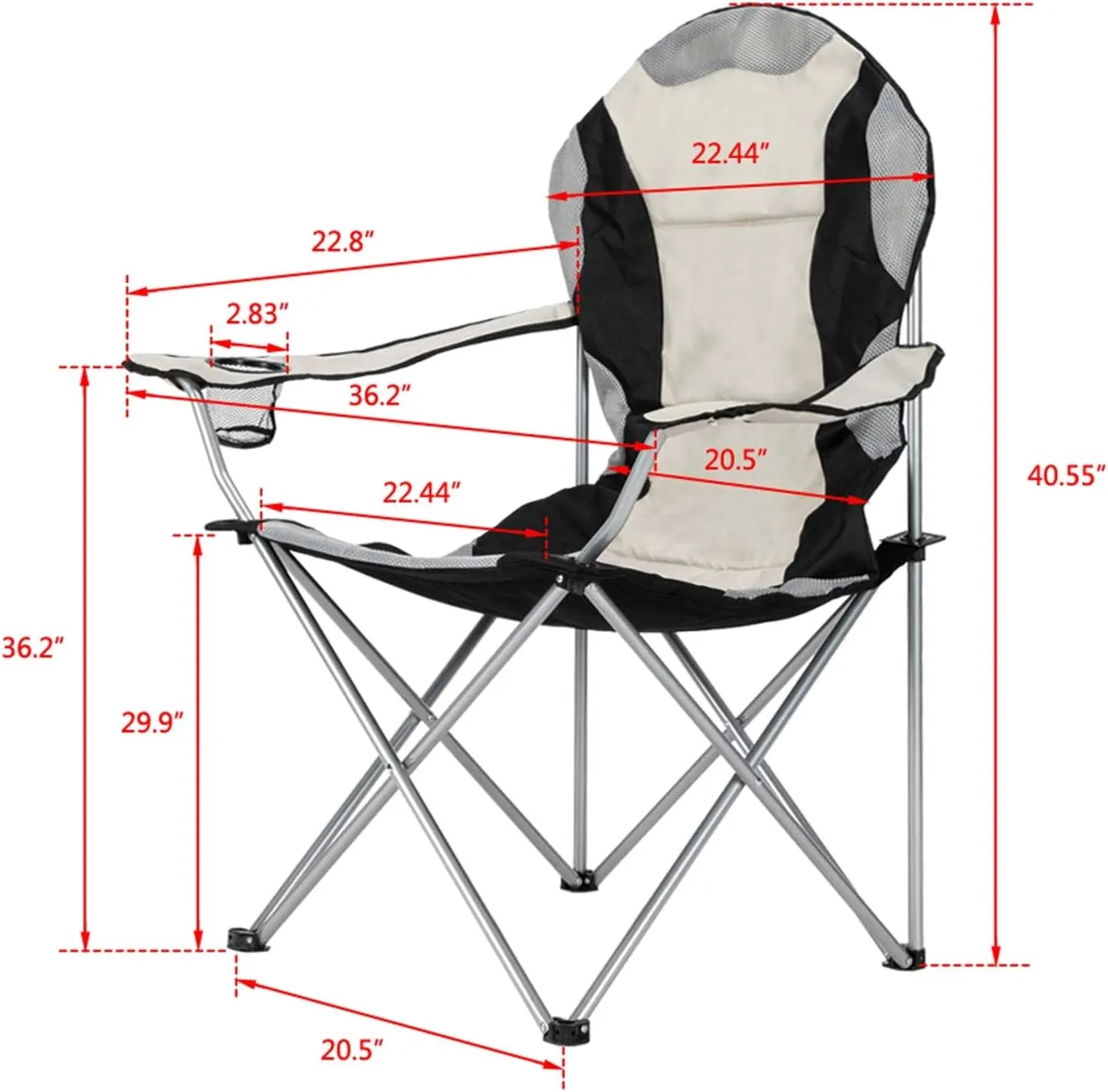 Ochine Camping Chair Portable Folding Camp Chair Heavy Duty Supports 230 Lbs Outdoor Compact Ultralight Folding Backpacking Chairs Backpack Chair in a Bag for Outdoor, Camp, Picnic, Hiking, Beach