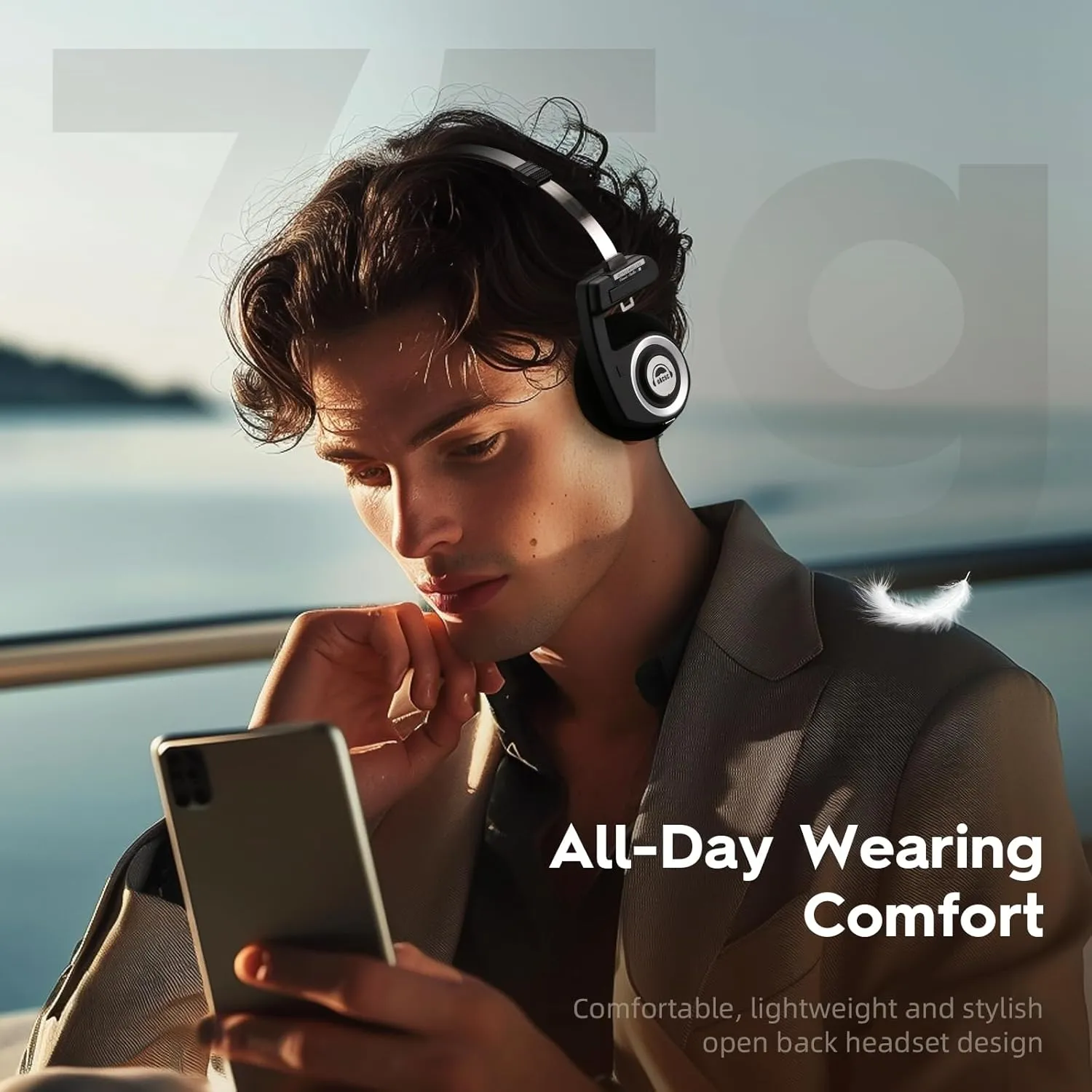 okcsc Classic On-Ear Headphones, Retro Style, BT Wireless Retro Headphones, Ultra Lightweight Retro Headsts/Bullt-in Mic/40mm Class Composite Film/BT 5.3 & Wired Two Connection Modes, BT/Black