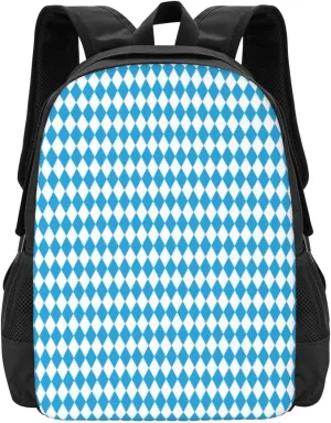 Oktoberfest Bavarian Blue And White Lightweight Packable Backpack Travel Casual Hiking Daypack Foldable Backpack For Men Women