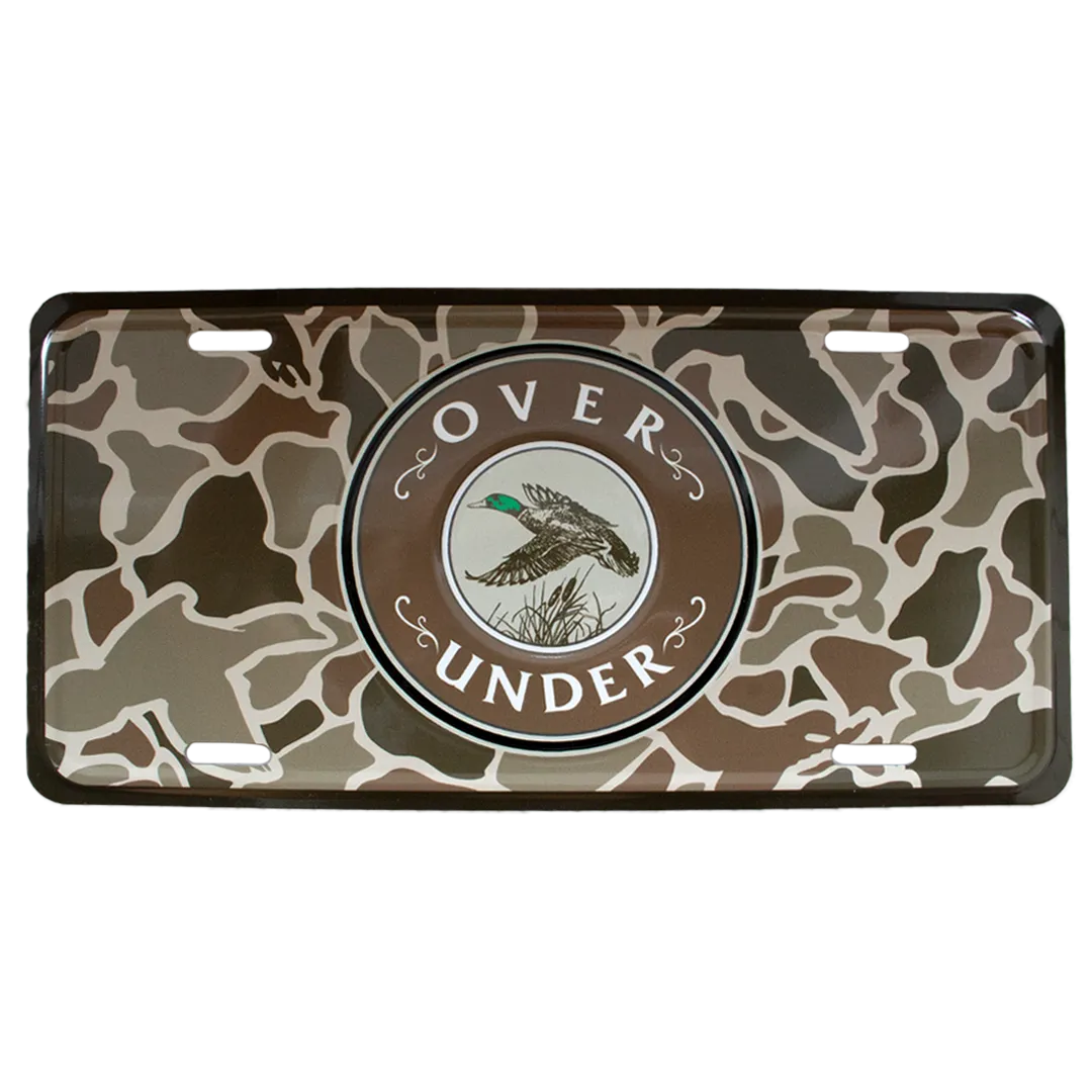 Old School Mallard Shoot License Plate
