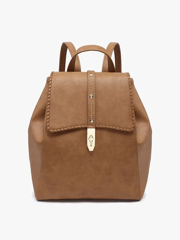 Olive Studded Backpack - Brown