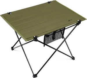 ONETIGRIS CAMPMATE Camping Table, Lightweight Folding Table Sturdy & Quick Setup, Holds Up to 66 lbs, Perfect for Camping, Hiking, Backpacking, Picnic, Beach, Travel (Ranger Green)