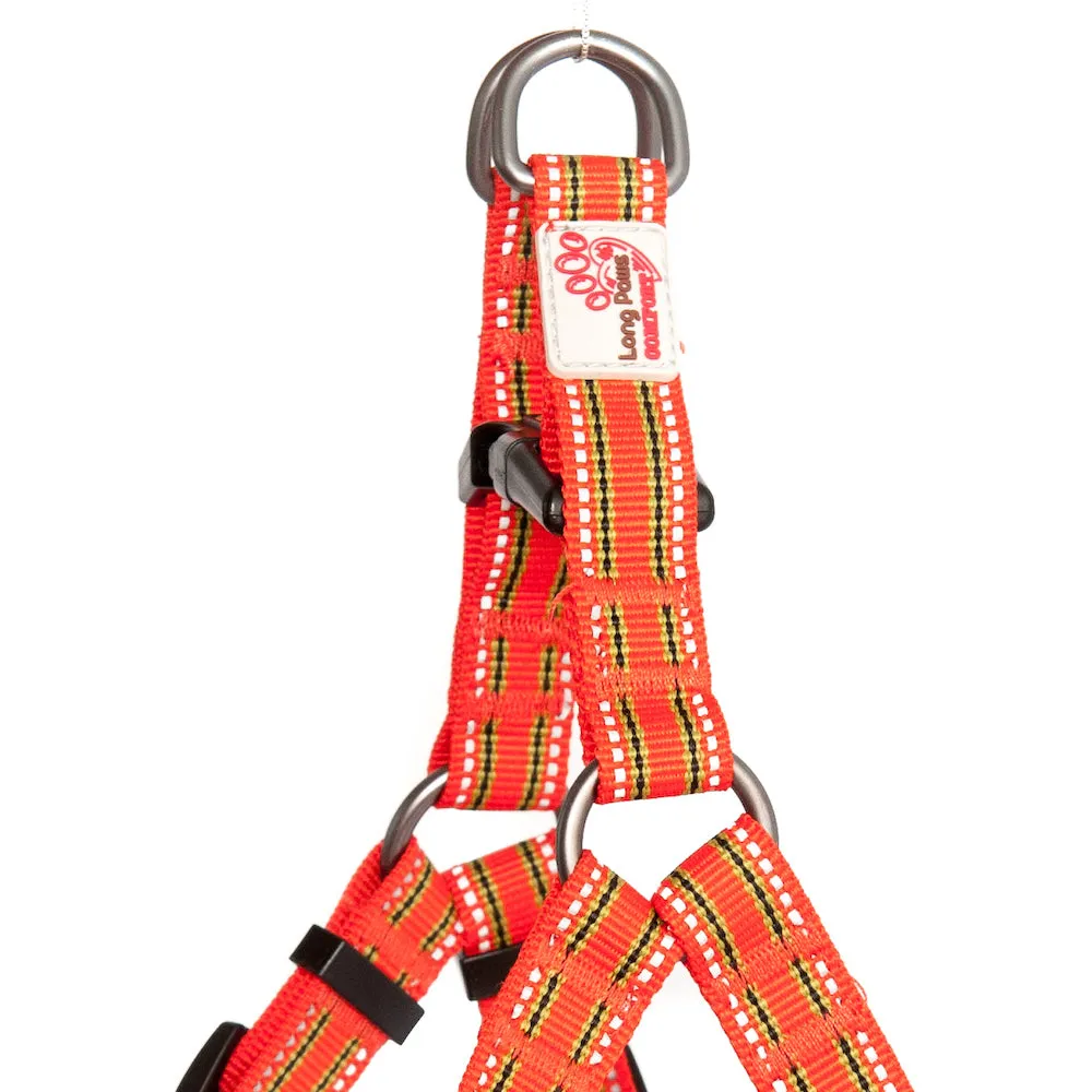 Orange Padded Reflective Dog Harness