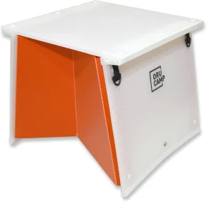 Oru Kayak Camp Foldable FlipCube | Lightweight Multi-Purpose Stool Table with Built-in Storage for Outdoor Camping, Hiking, Beach | 16.25 x 16.25 x 14.25in, Orange