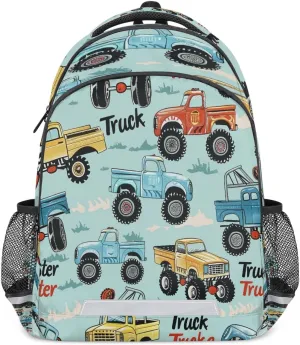 OSAM SPACE Cartoon Truck Mini Backpack Women Men Lightweight Carry On Travel Backpack Cute Small Backpacks for Hiking Gym