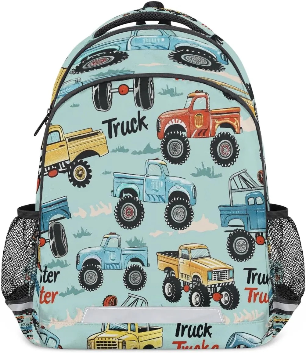 OSAM SPACE Cartoon Truck Mini Backpack Women Men Lightweight Carry On Travel Backpack Cute Small Backpacks for Hiking Gym