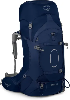 Osprey Ariel 65L Women's Backpacking Backpack, Ceramic Blue, WM/L, Extended Fit