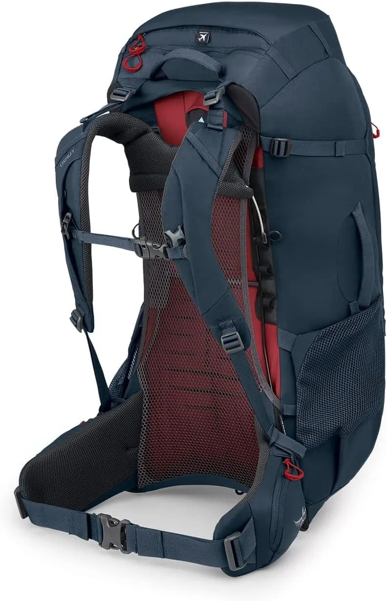 Osprey Farpoint Trek 55L Men's Travel Backpack, Muted Space Blue