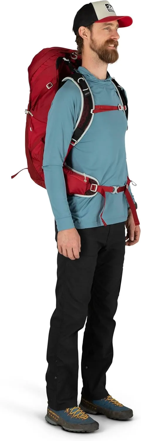 Osprey Talon 36L Men's Hiking Backpack with Hipbelt, Stealth Black, Large/X-Large