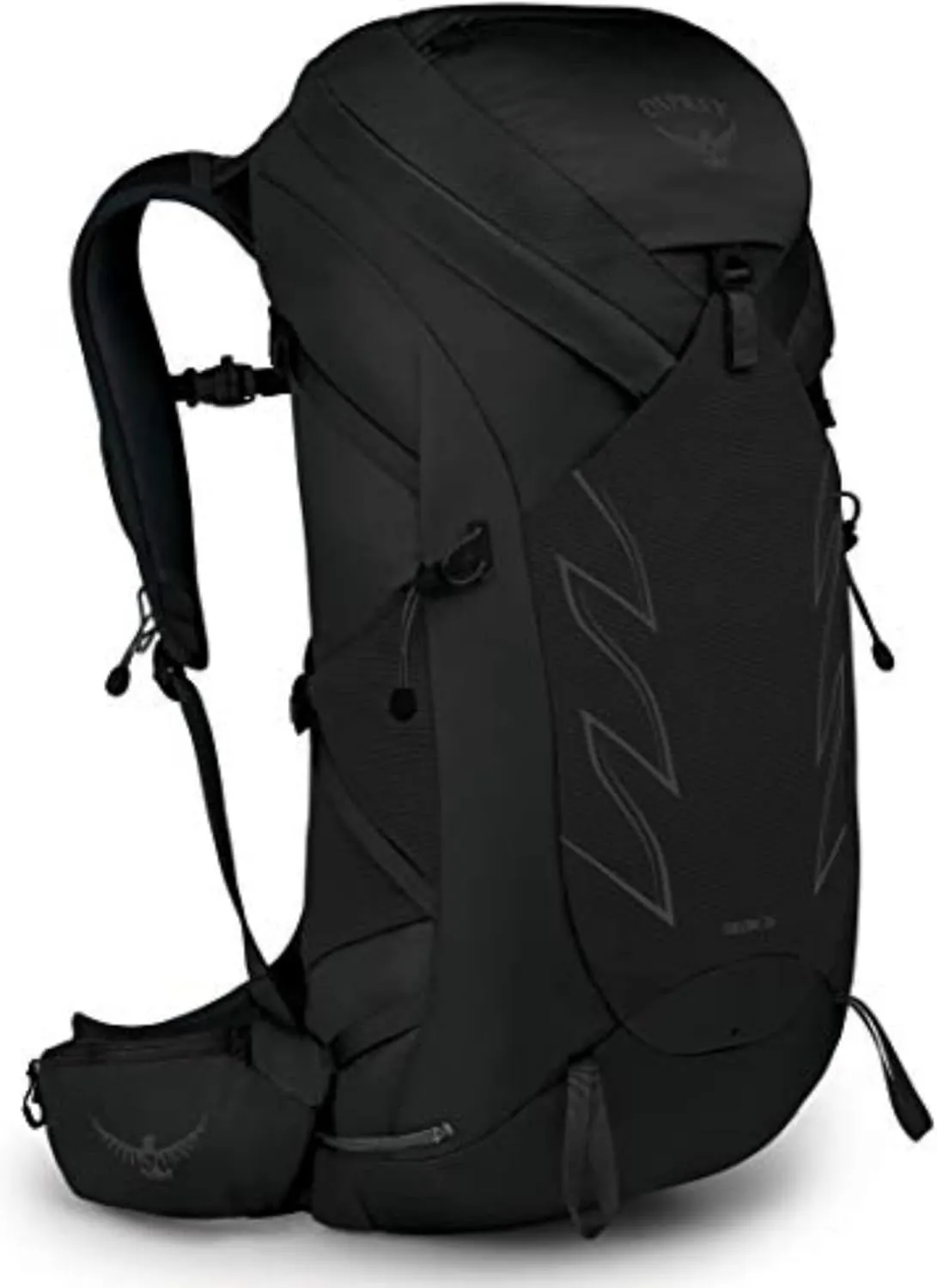 Osprey Talon 36L Men's Hiking Backpack with Hipbelt, Stealth Black, Large/X-Large
