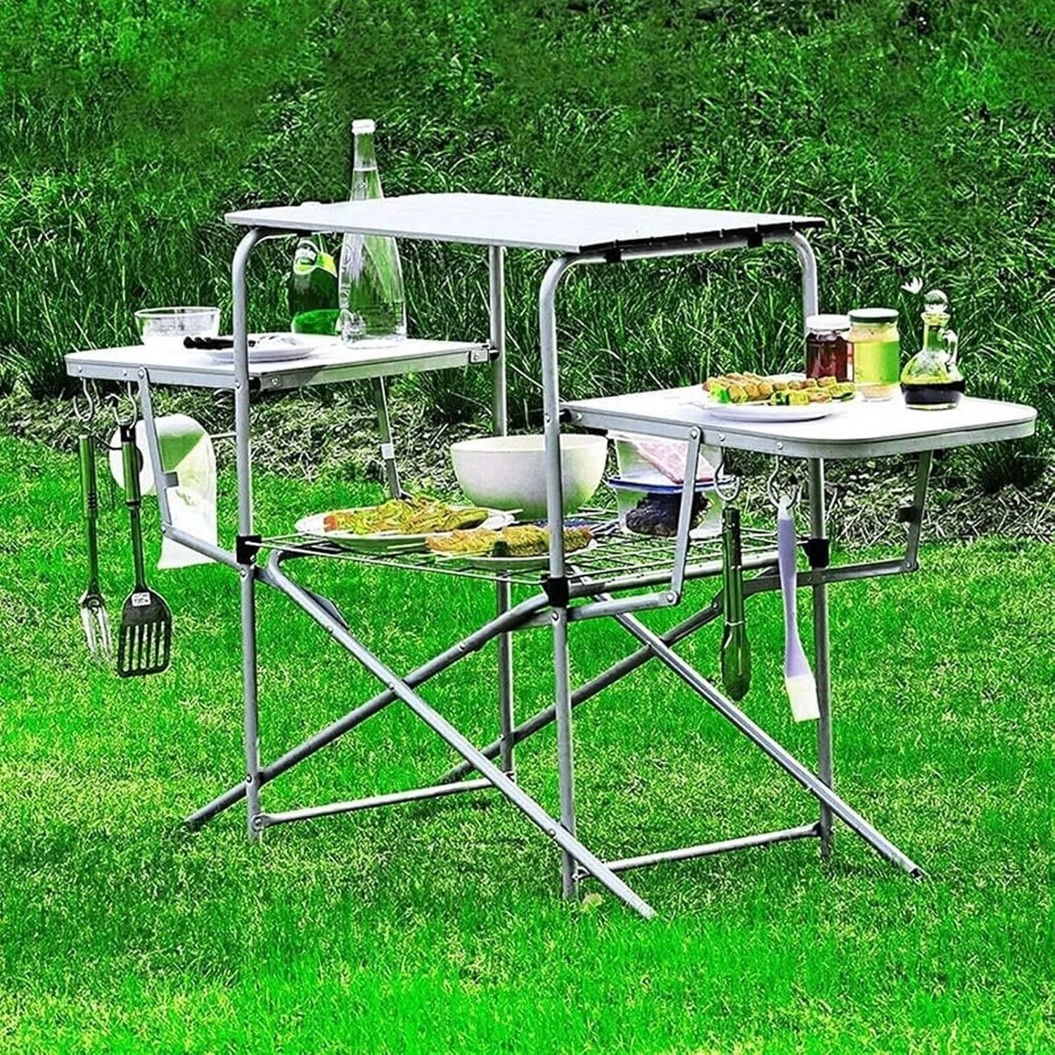 Outdoor Camping Table Folding Table Multifunctional Table Aluminum Alloy Table Portable Camping Self-Driving Tour Camping Furniture