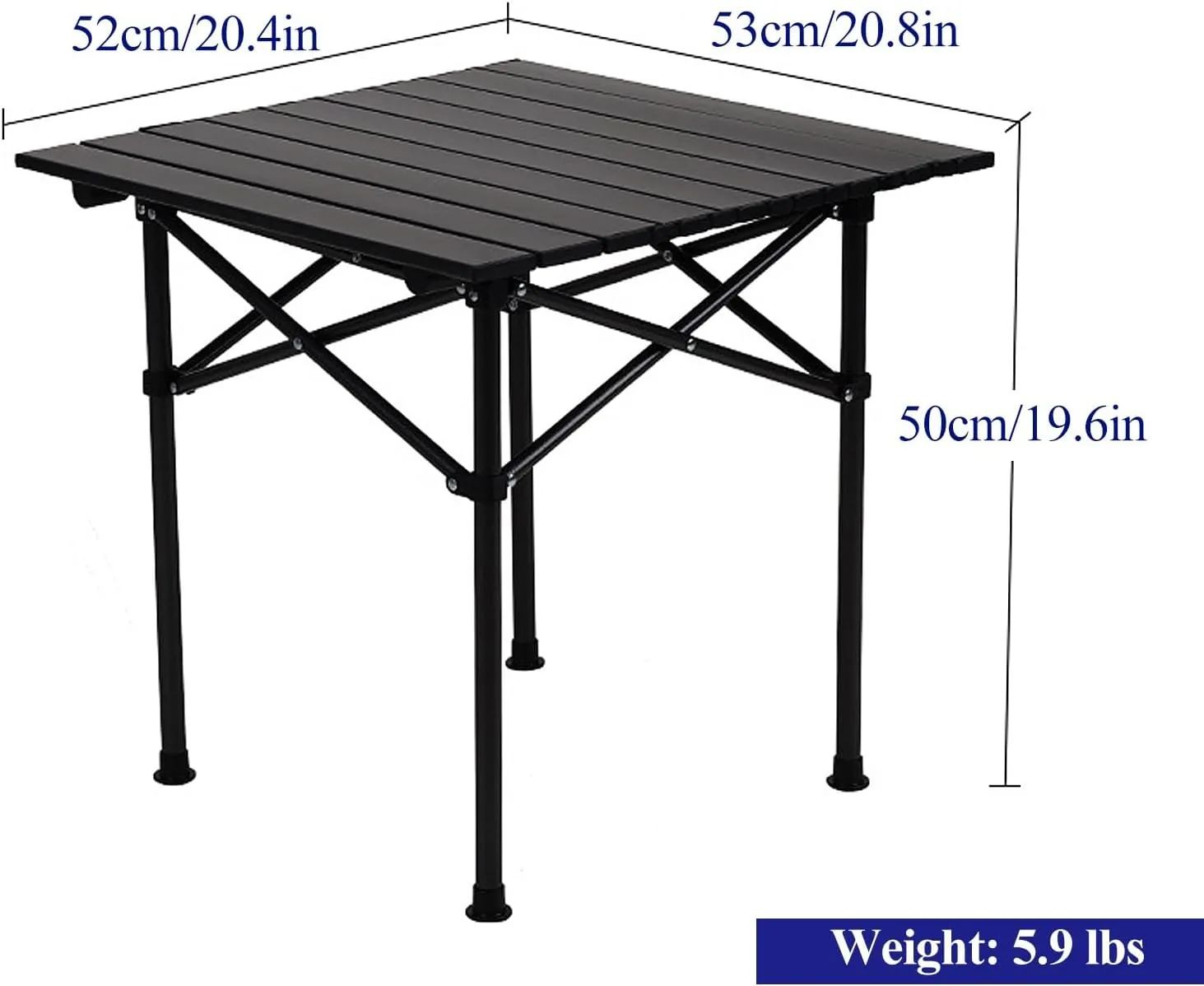 Outdoor Camping Tables That Fold Up Lightweight, Sturdy Aluminum Camping Table Seats 4 & Carry Bag Included; Great for Camping, Tailgating, Grilling, & More