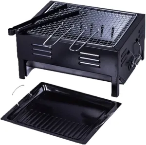 Outdoor Folding Barbecue Rack Charcoal Household Thickened Stainless Steel Stove/D/38 * 32 17Cm