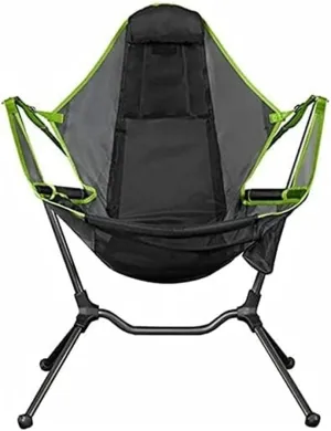Outdoor Folding Chair Camp Chair Camp Chair Outdoor s for Fishing Lounger Breathable Mesh Construction 2 Side Pockets Folding (Color : Gray) (Green)