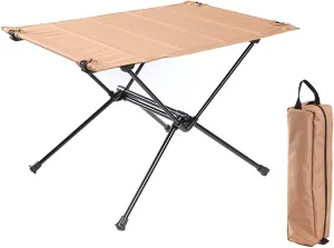 Outdoor Folding Table Aluminum Alloy Camping Desk Portable Foldable Table For Hiking Driving Traveling