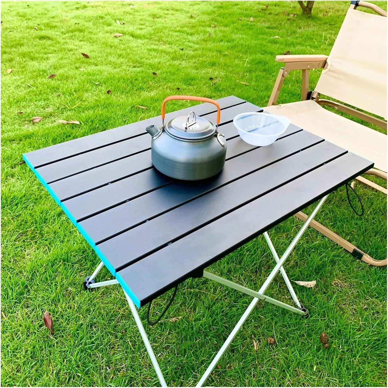Outdoor Folding Table Ultralight Portable Folding Camping Table Outdoor Dinner(Size M)