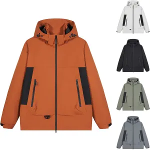 Outdoor Men's Waterproof Raincoat Windbreaker Lightweight Rain Jacket with Hood for Travel Golf Hiking Cycling