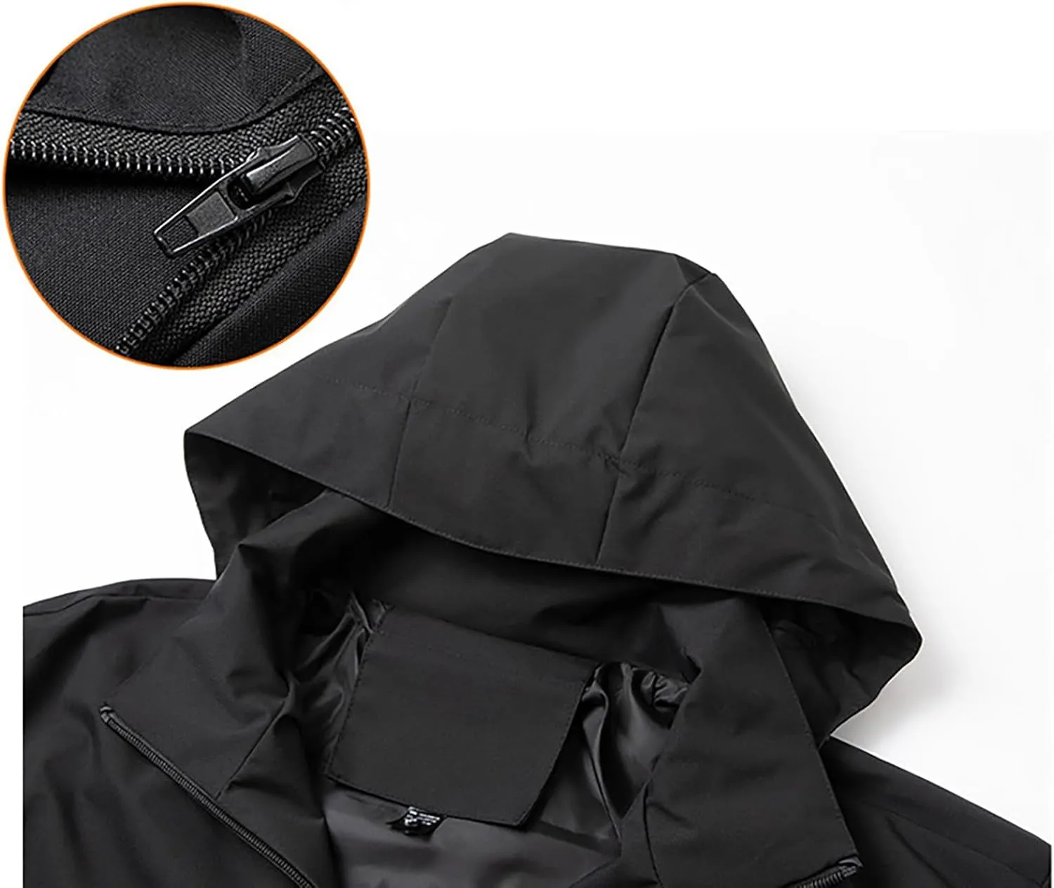Outdoor Men's Waterproof Raincoat Windbreaker Lightweight Rain Jacket with Hood for Travel Golf Hiking Cycling