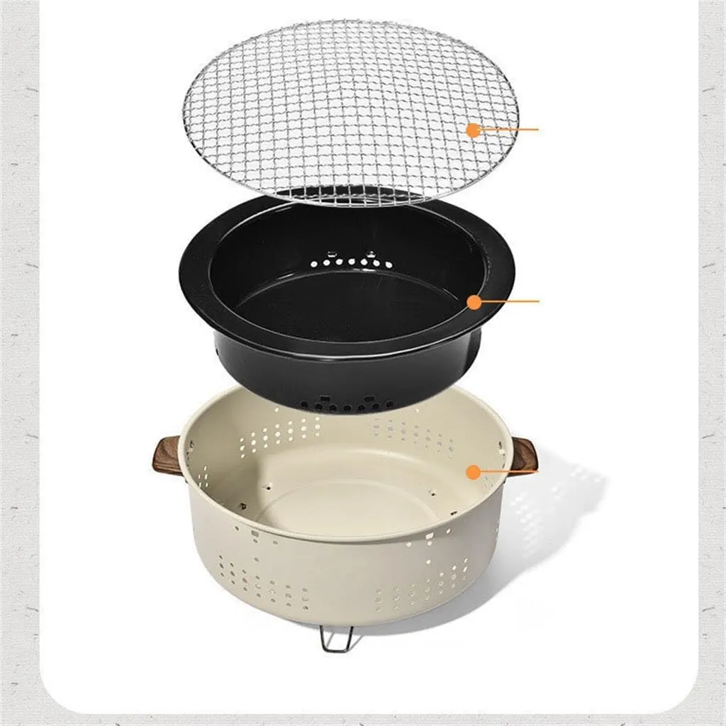 Outdoor Picnic Courtyard Barbecue Stove Portable Folding Barbecue Rack Stainless Steel