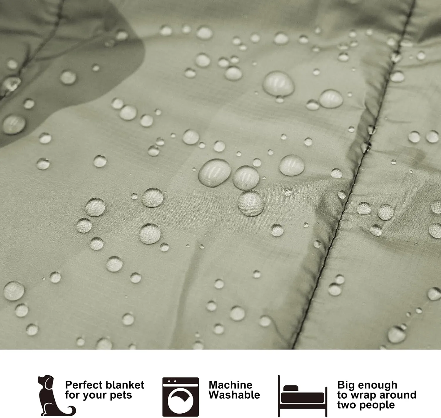 Outdoor Puffy Camping Blanket, Lightweight Windproof Warm Stadium Blanket, Packable Travel Camping Quilt for Cold Weather, Hiking, Backpacking, Sleeping, Hammock, Adventure 78"x 56"
