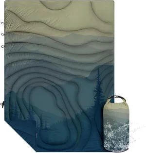 Outdoor Puffy Camping Blanket, Lightweight Windproof Warm Stadium Blanket, Packable Travel Camping Quilt for Cold Weather, Hiking, Backpacking, Sleeping, Hammock, Adventure 78"x 56"