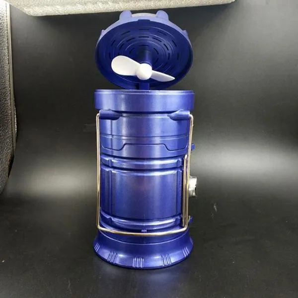 Outdoor Solar Power Handheld LED Camping Light Blue