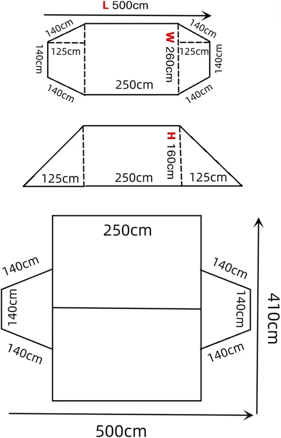 Outdoor Windproof Camp Tent 4 Season Tent Sun Shelter Compatible with Family Camping Hunting Fishing Beach Tent (Brown Polyester)