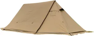 Outdoor Windproof Camp Tent 4 Season Tent Sun Shelter Compatible with Family Camping Hunting Fishing Beach Tent (Brown Polyester)