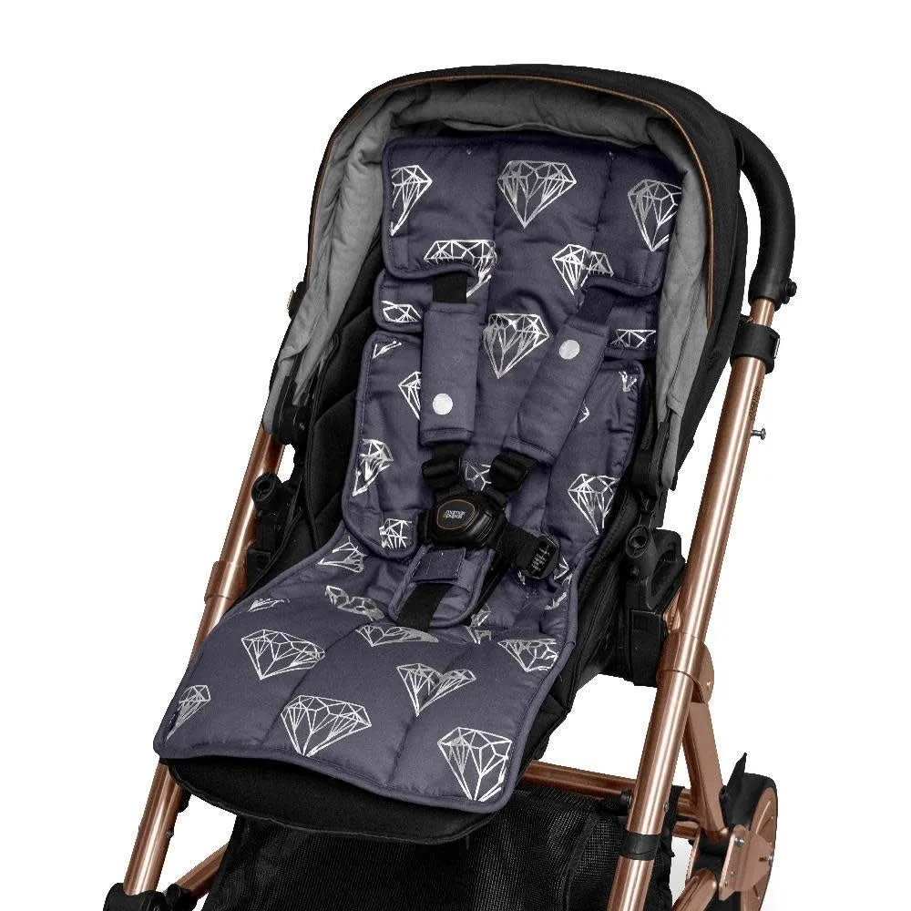 Outlookbaby 3 Piece Harness Cover Set Charcoal/Silver Spots