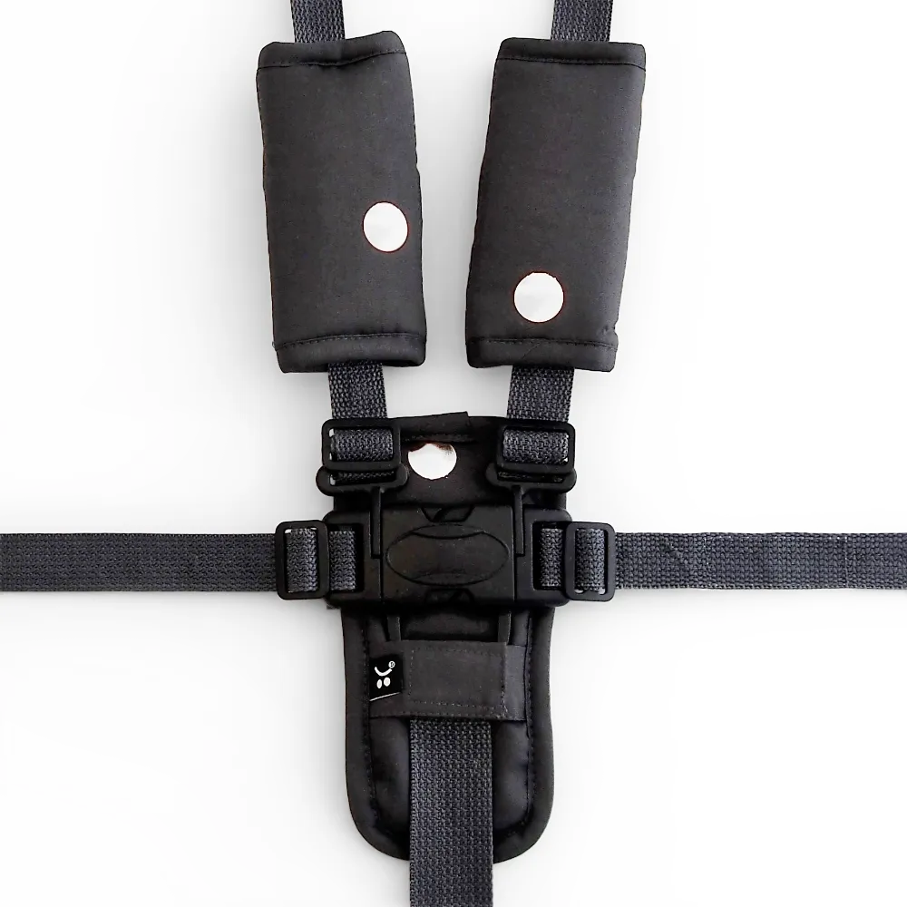 Outlookbaby 3 Piece Harness Cover Set Charcoal/Silver Spots