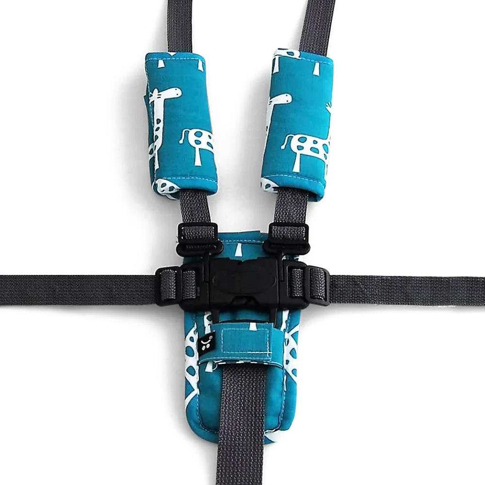 Outlookbaby 3 Piece Harness Cover Set Teal Giraffe