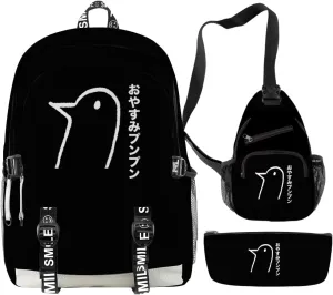 Oyasumi Punpun Merch Backpack Oxford Bag Anime Backpack Casual Bag High Capacity Bags (Backpack Suit)