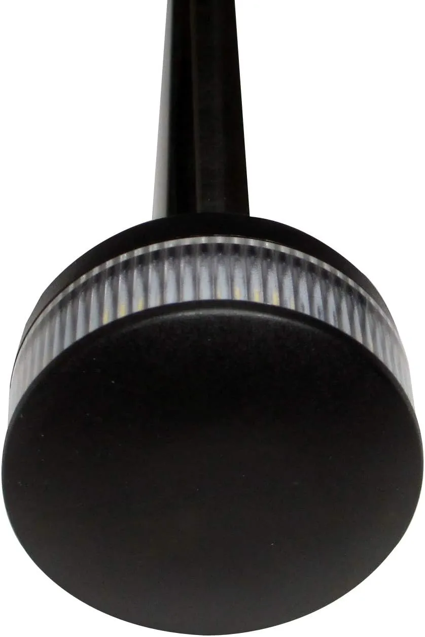 Pactrade Marine Boat Fixed Base Stern Light Anchor Light All Round White LED Marine Pole USCG 2 NM For Yacht Pontoon and Fishing Boat 12 Volts 6 Inches (150.6mm)