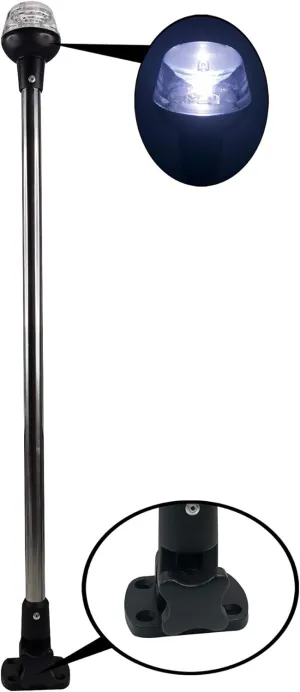 Pactrade Marine Boat LED All Round Anchor Fold Down Light SS Pole 8-30v 25''L USCG 2NM A16 Certified
