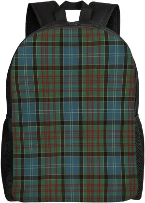 Paisley District Tartan Minimalist Laptop Backpack – Waterproof Business Travel Bag, Breathable Design, Modern Work & Leisure