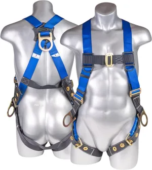 Palmer Safety Full Body Harness 5pt Adjustment, 3D-Ring, Grommet Legs, and Fall Indicators