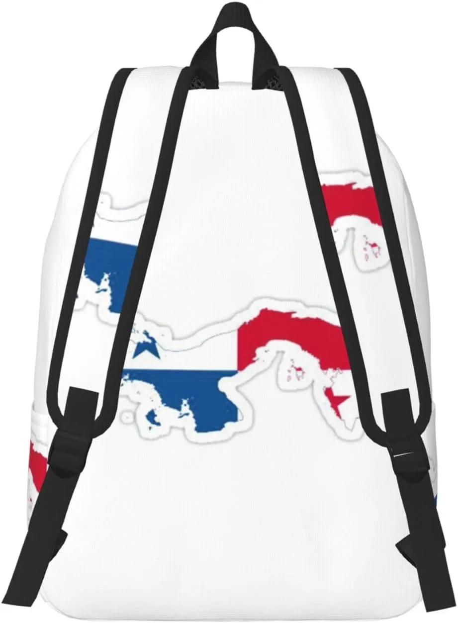 Panama Flag Map print Travel Laptop Backpack, Carry on Backpack, Computer Bag for Men Women College Book Bag