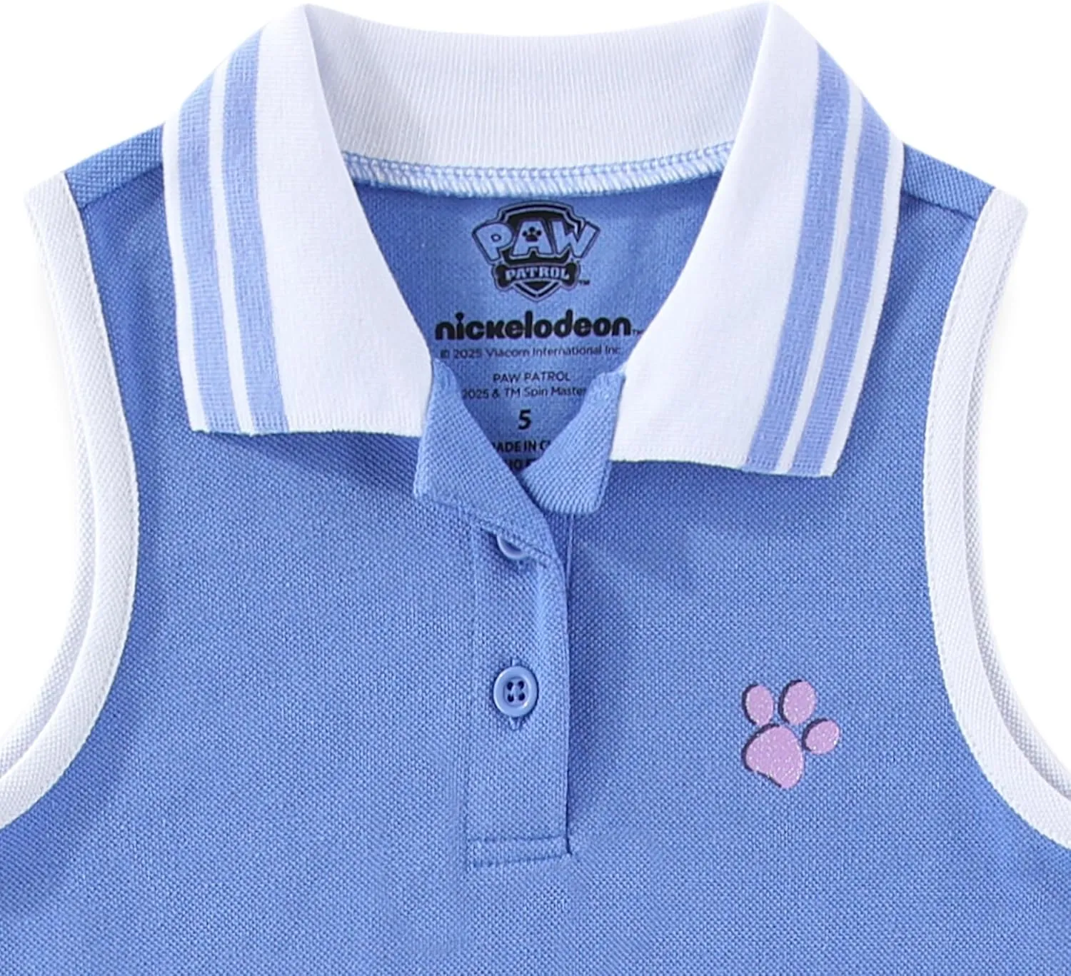 Paw Patrol Nickelodeon Skye Girls Sleeveless Tennis Dress with Pockets for Toddler and Big Kids