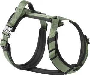 PawsPassion Dog Harness for Large Dogs, Chew-Proof Metal Hardware, Easy Walk Dog Harness, Ergonomic Y-Shaped Design, Soft Padding, Padded Handle, Durable High-Tensile Nylon (Evergreen, L)