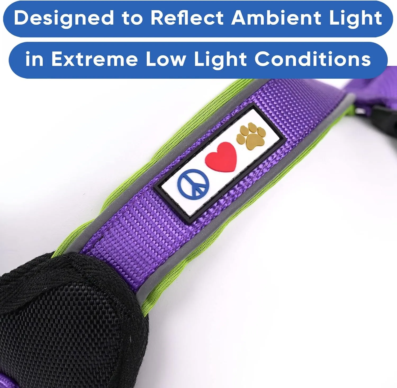 Pawtitas Reflective Dog Harness Padded Dog Harness Provides Comfort Control for a Walk or Running Great Pet Accessories Dog Vest S Small Purple Dog Harness