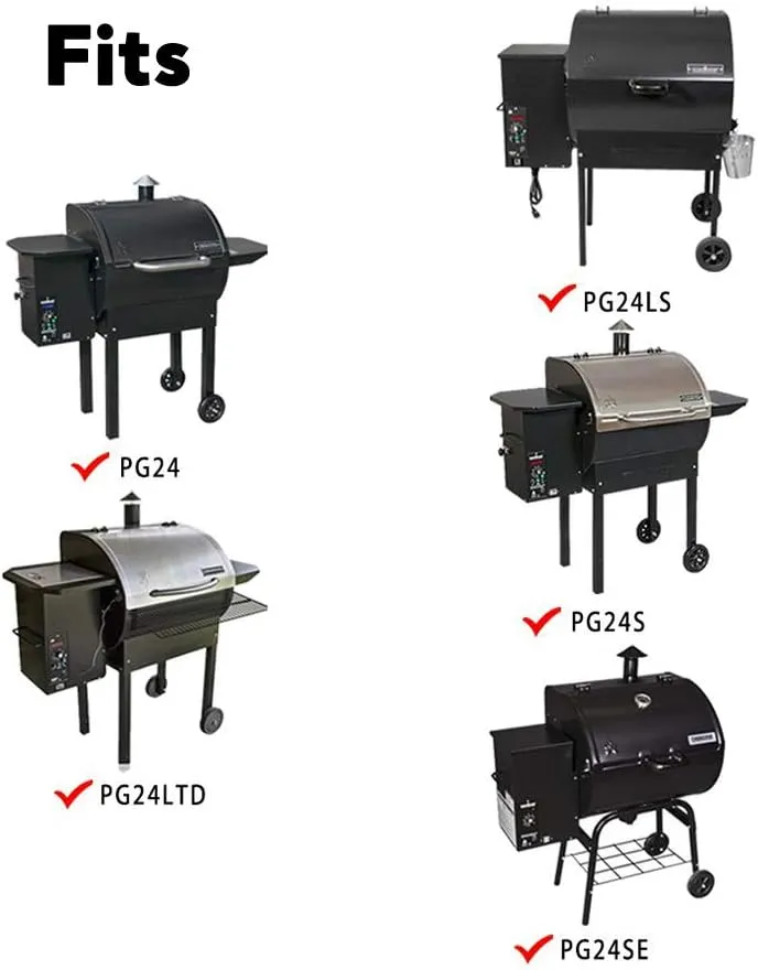 Pellet Grill Cover for Camp Chef Smoker Cover, Upgraded Full-Length Heavy Duty Waterproof Anti-UV Cover for Woodwind Pro 24 PG24SE PG2424SGB SmokePro DLX 24 PG24MZG PG24WWSB, fit Weber Searwood 600