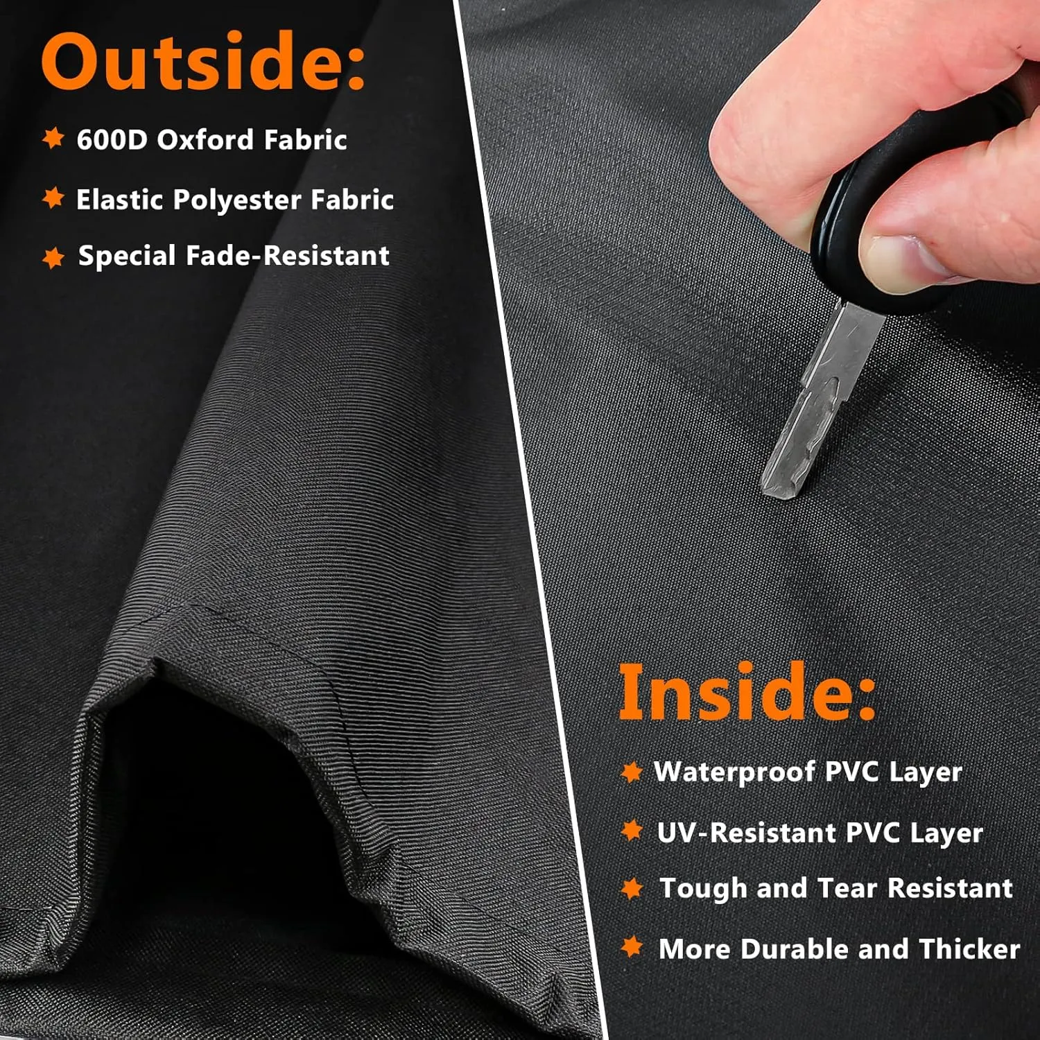 Pellet Grill Cover for Camp Chef Smoker, Cover Upgraded Full-Length Heavy Duty Waterproof Anti-UV Cover for Woodwind Pro 24 PG24SE PG2424SGB SmokePro DLX 24 PG24MZG PG24WWSB, for Weber Searwood 600